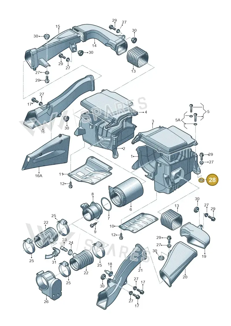 8Z0129669A — Audi R8 qu. 5.2 (2012-2015) diagram 752133020, position 28