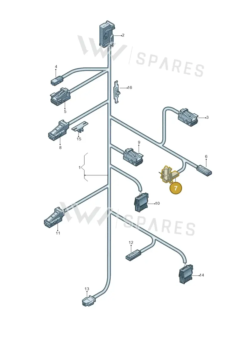 8Z0919238 — Audi A3 Sportback (2019-2025) diagram 596972400, position 7