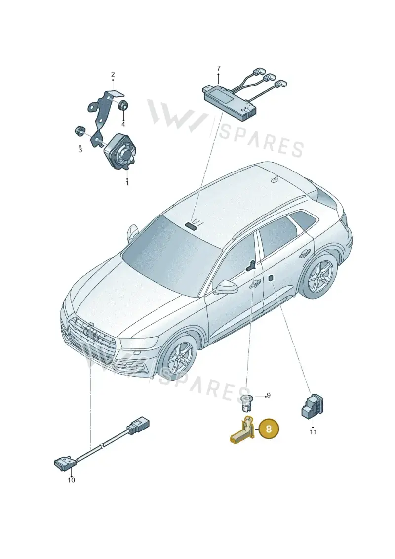 8Z0919238 — Audi Q5 (2016-2025) diagram 896951400, position 8