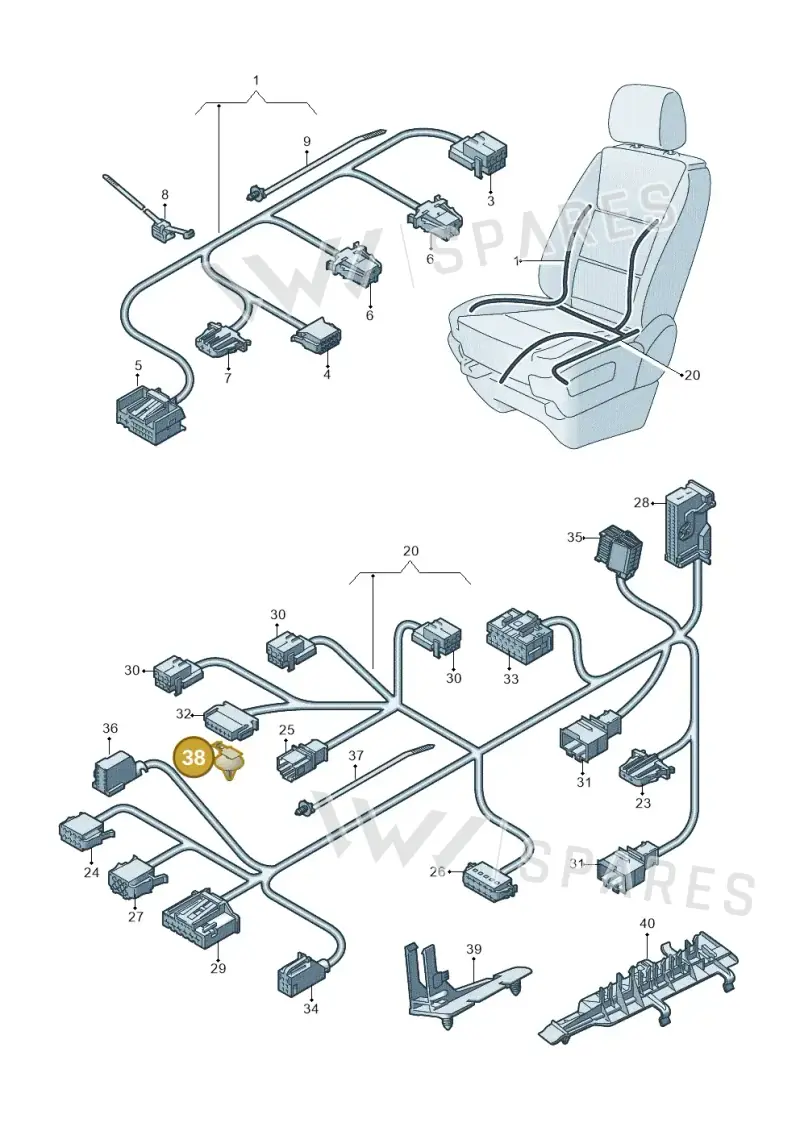8Z0971848F — Volkswagen Transport. multivan (2019-2024) diagram 861972270, position 38