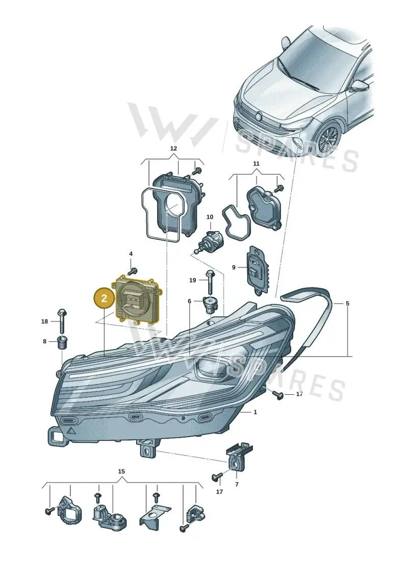 992941571AG — Volkswagen Tiguan 2.0 (2023-) diagram 57x941010, position 2