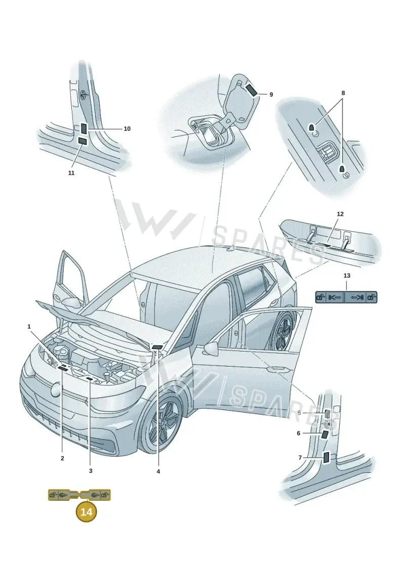 9J1010571B — Volkswagen ID.3 Pro (2019-2024) diagram 10a010000, position 14
