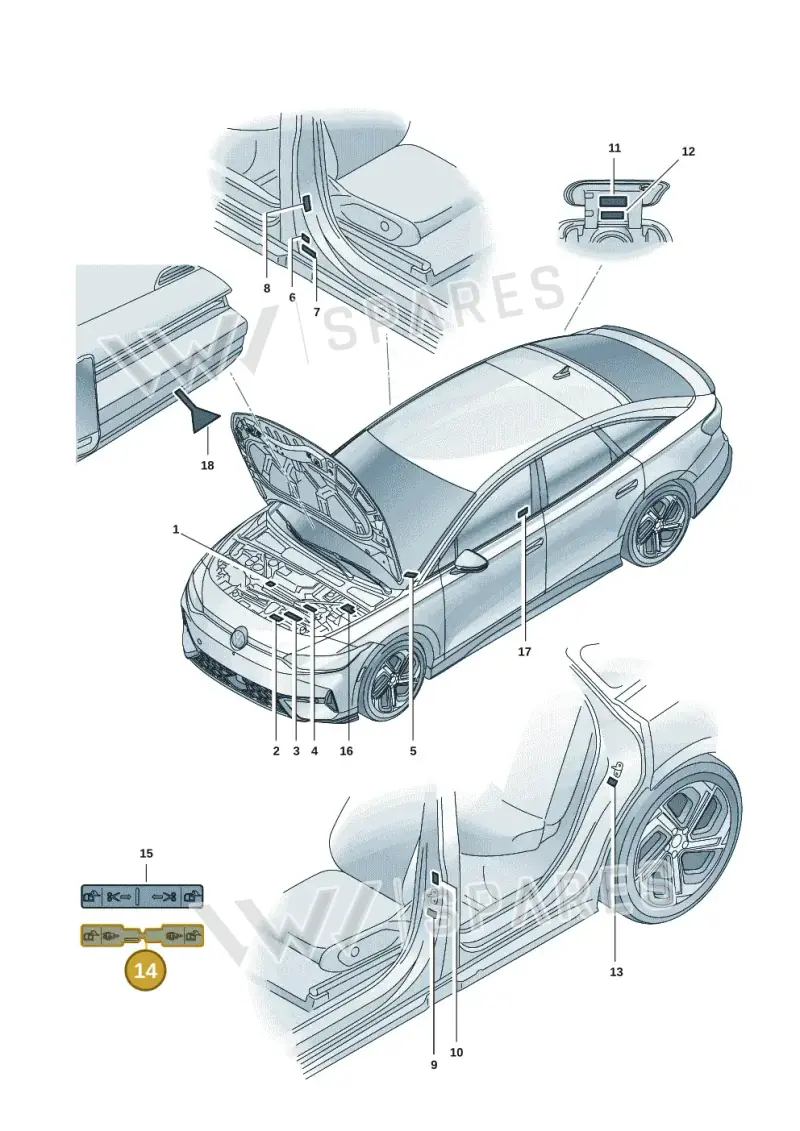 9J1010571B — Volkswagen ID.7 Limousine Pro (2023-) diagram 14b010000, position 14