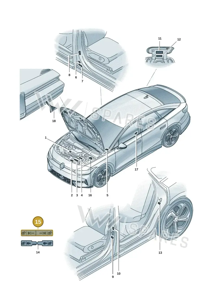 9J1010571C — Volkswagen ID.7 Limousine Pro (2023-) diagram 14b010000, position 15