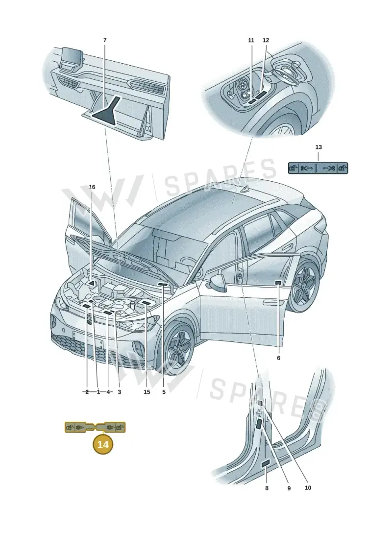 9J1010571D — Volkswagen ID.4 Pro (2020-2023) diagram 11a010000, position 14
