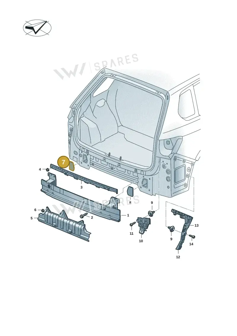 9Y0807669 — Volkswagen Touareg (2017-2023) diagram 439807051, position 7