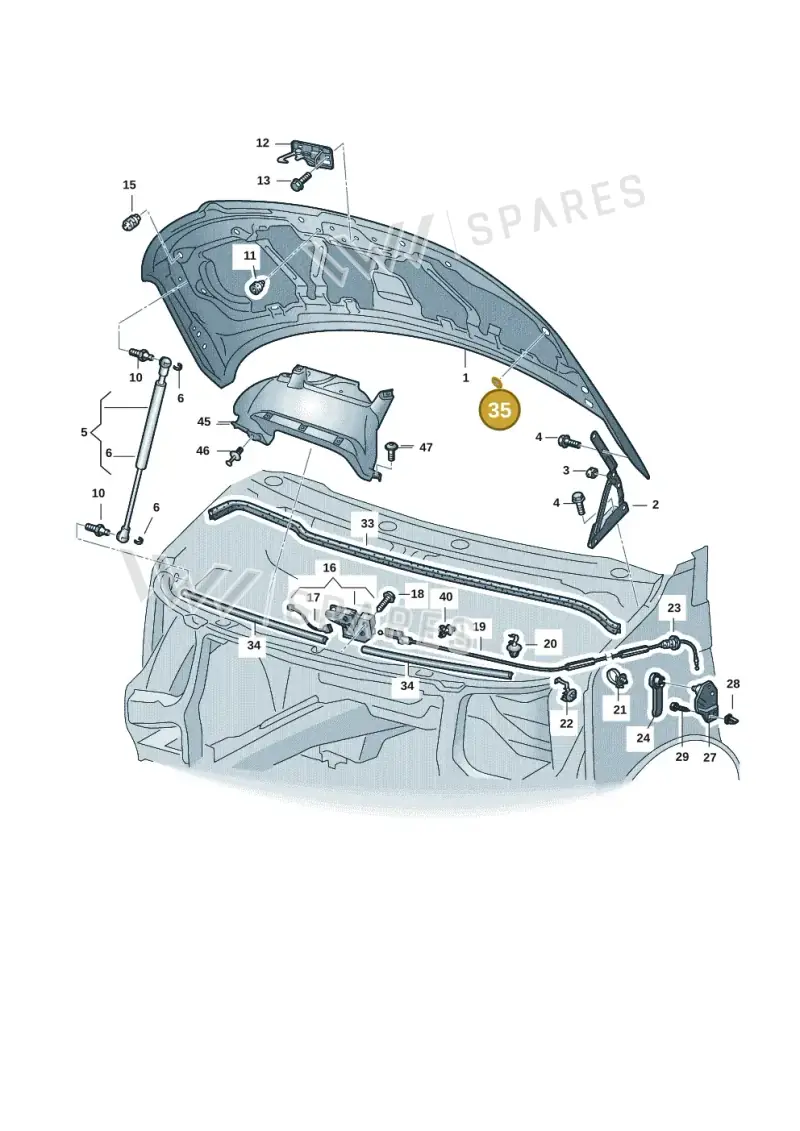 AKL44830004 — Volkswagen Transport. multivan (2019-2024) diagram 7em823000, position 35