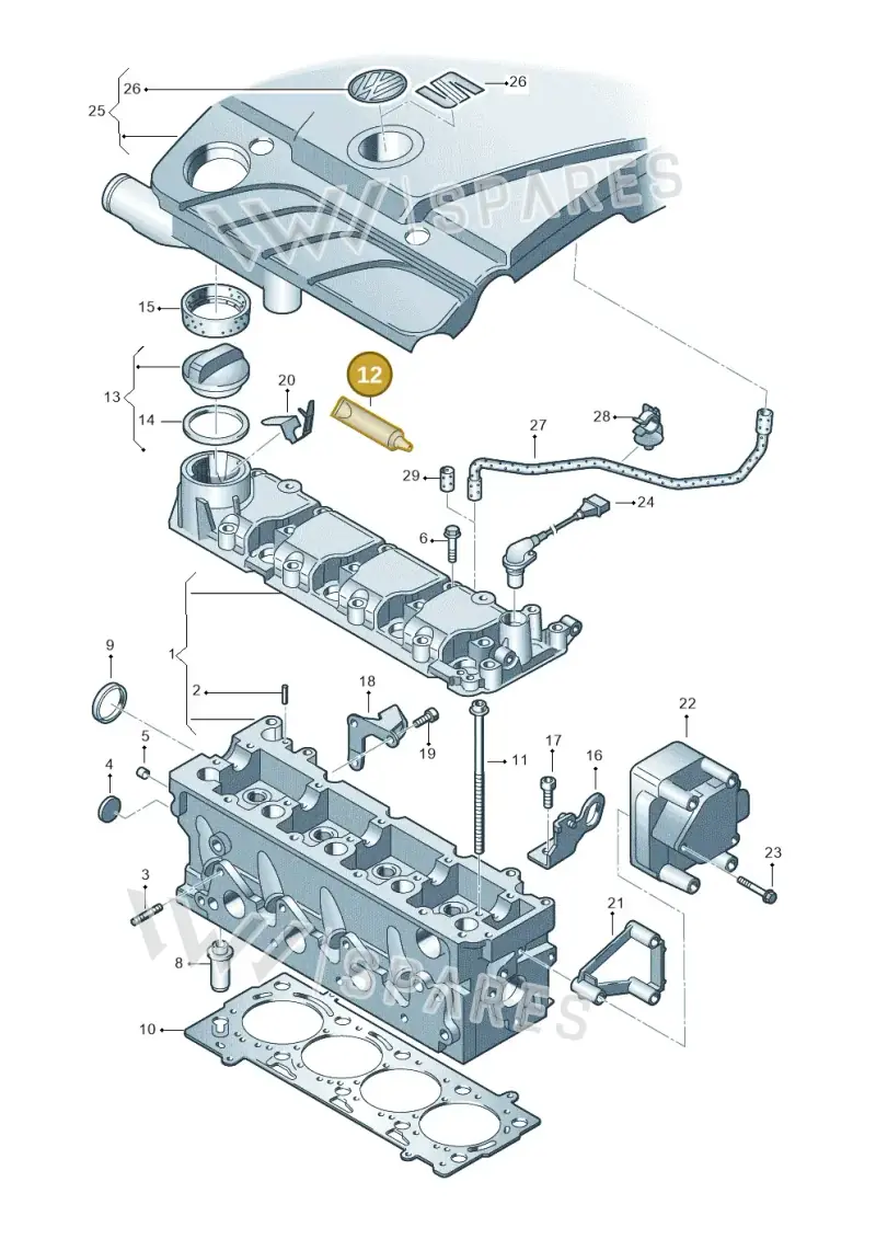 AMV18800102 — Volkswagen Kombi (2011-) diagram 231103350, position 12