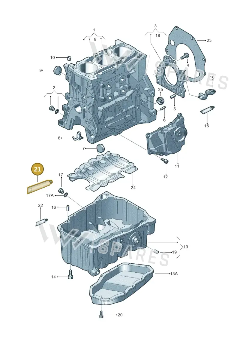 AMV18800102 — Volkswagen Golf 1.6 (2015-2019) diagram 559103100, position 21
