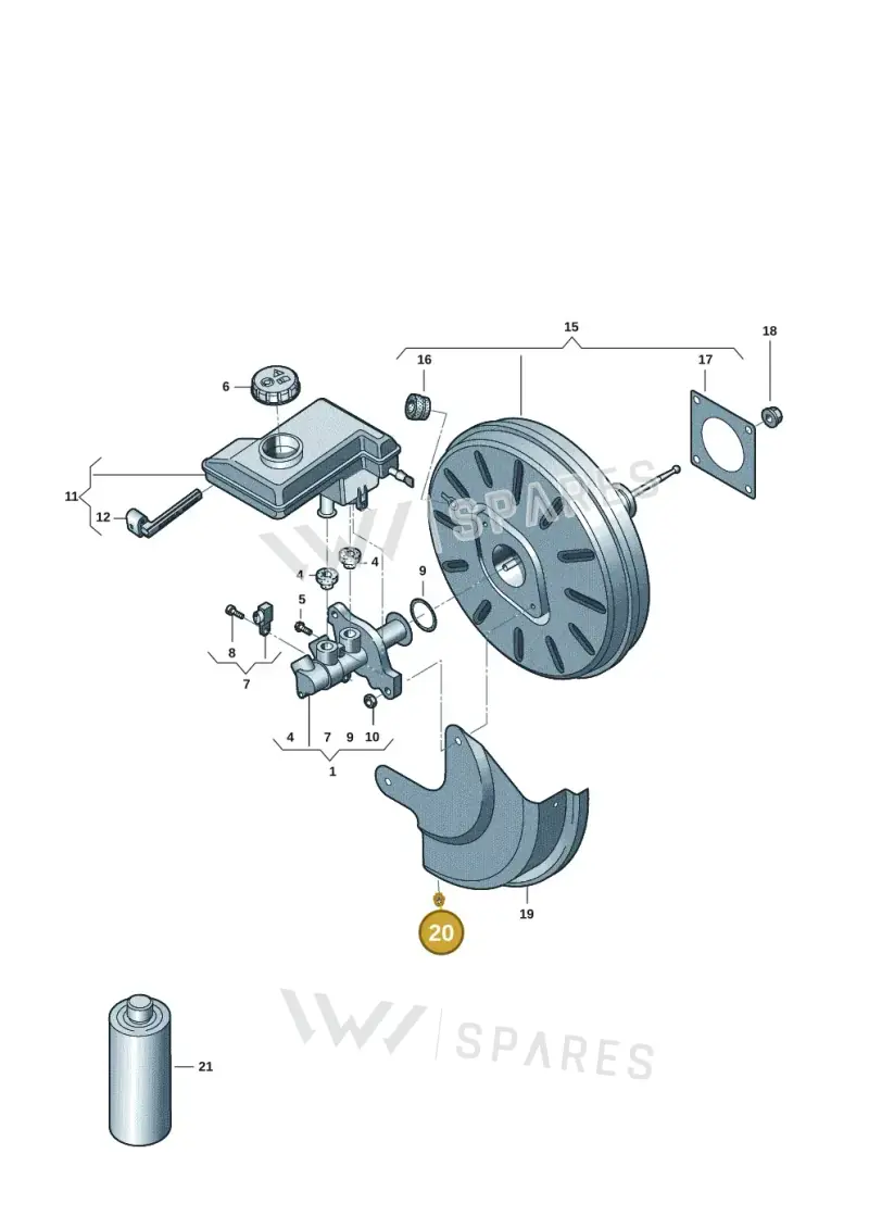 B000750M3 — Volkswagen Taigo (2021-2024) diagram 62i612000, position 20