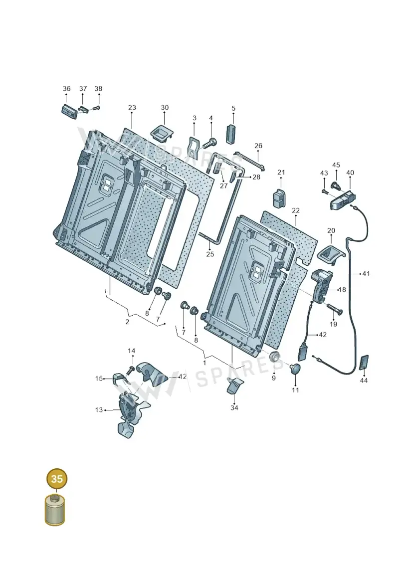 D001210M2 — SEAT Leon (2019-) diagram 763885700, position 35