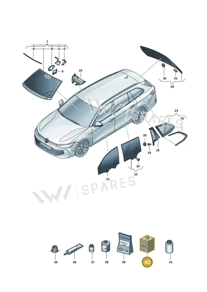 D002000A2 — Volkswagen Passat estate (2023-) diagram 3j0845000, position 40