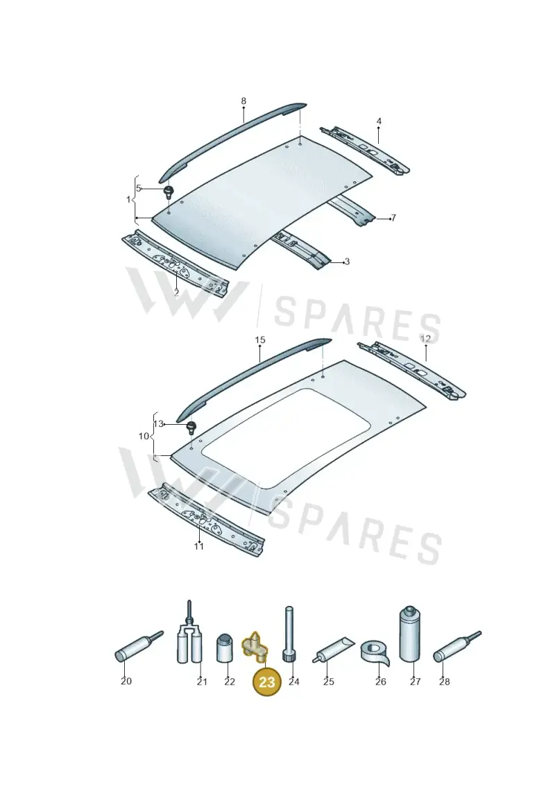 D002003 — Volkswagen Tiguan 2.0 4Motion (2017-2024) diagram 833817000, position 23