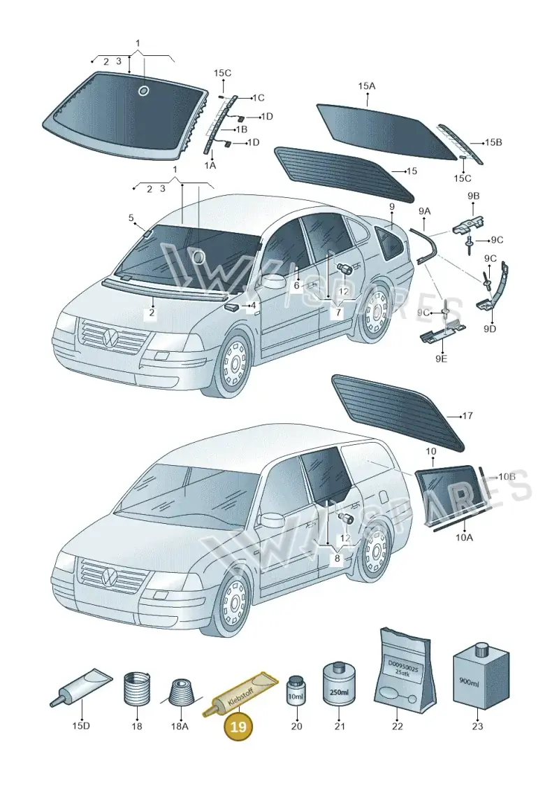 D004556M2 — Volkswagen PASSAT/4MOTION/W8 (2002-2005) diagram 226845000, position 19