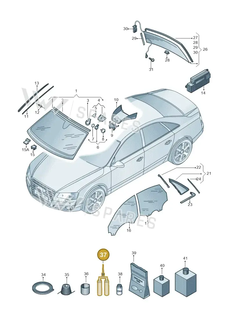 D004556M2 — Audi A8 (2013-2018) diagram 771845100, position 37