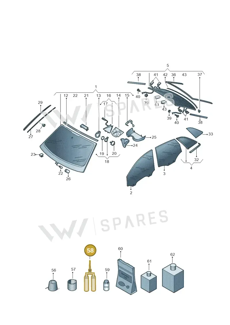 D004556M2 — Audi A8 (2017-2025) diagram 838845010, position 58