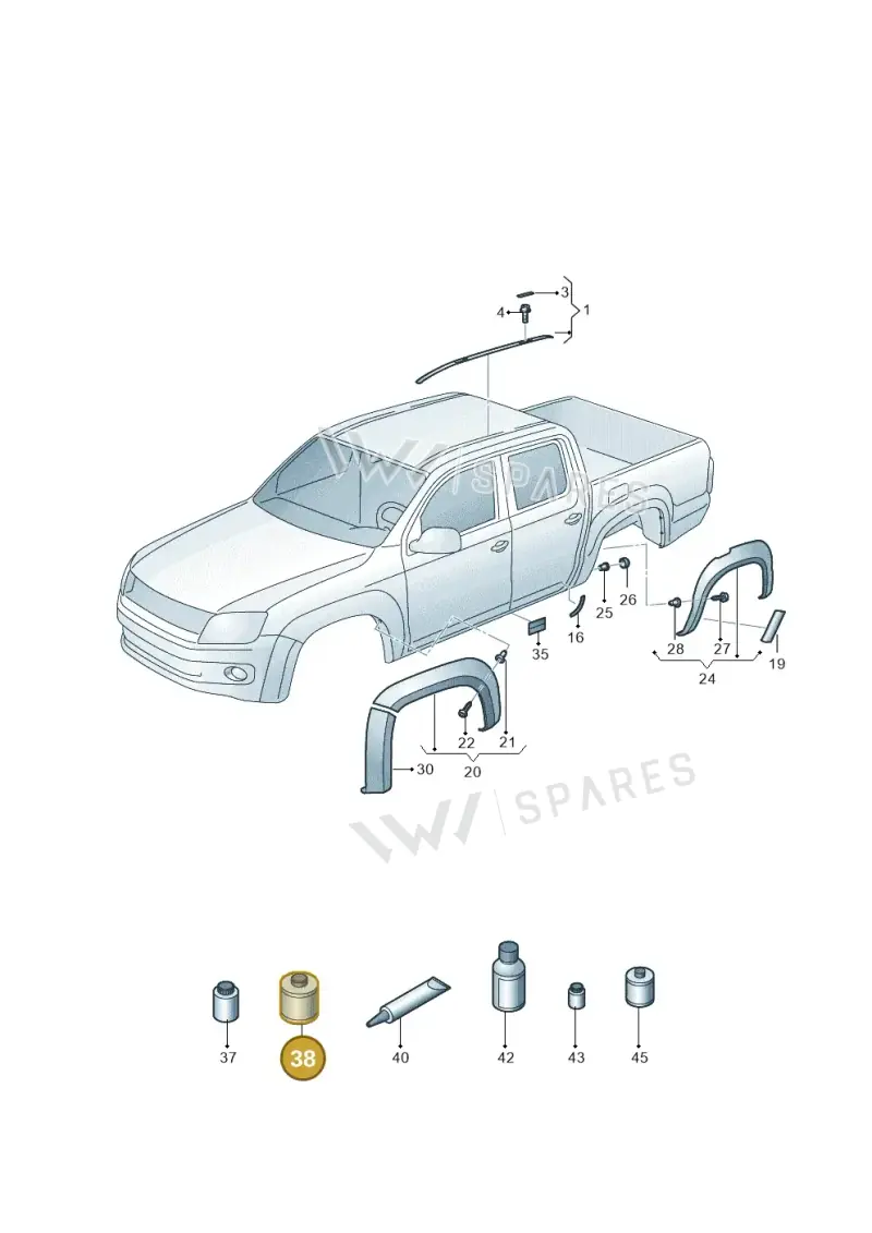 D004660M4 — Volkswagen Amarok twin cab (2022-) diagram 894853300, position 38