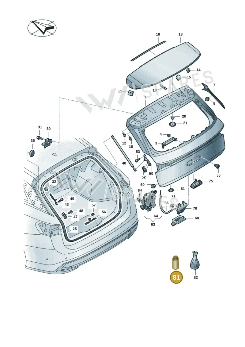 D00940104 — Volkswagen ID.7 Limousine Pro (2023-) diagram 14b827100, position 81