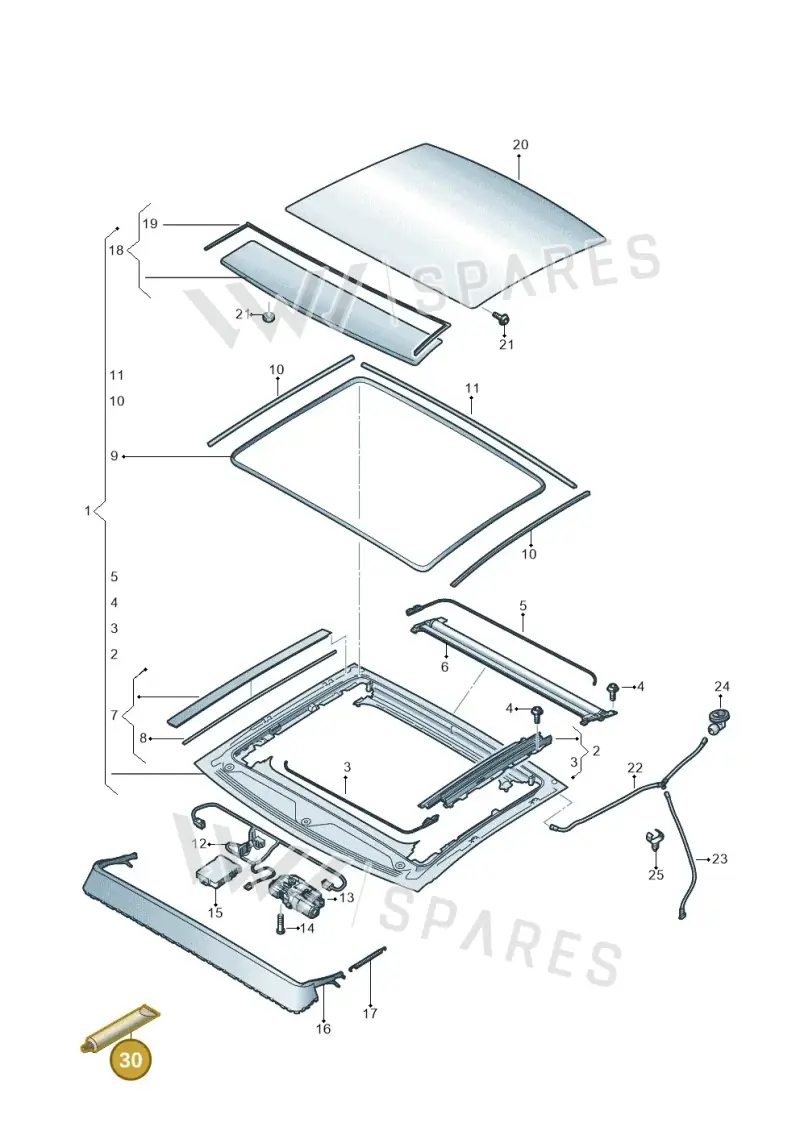 D172090A2 — Audi A6 2.0 (2018-) diagram 430877010, position 30