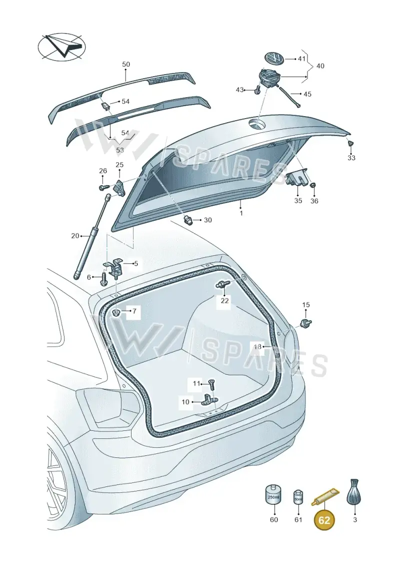 D172090M2 — Volkswagen Polo (2017-2025) diagram 837827000, position 62