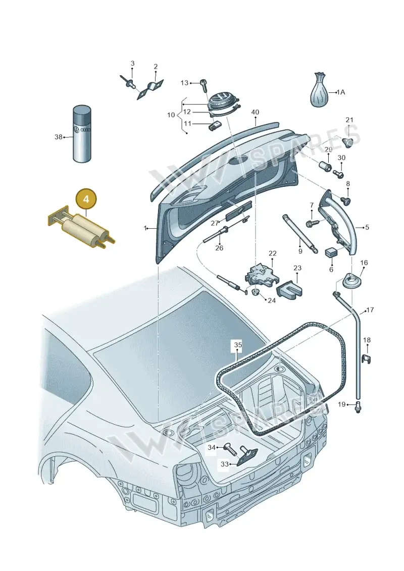 D173KD2A1 — Volkswagen Passat estate (2008-2011) diagram 460827100, position 4