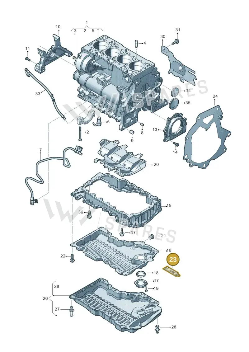 D176404M2 — Volkswagen Tiguan 2.0 4Motion (2017-2024) diagram 781103300, position 23