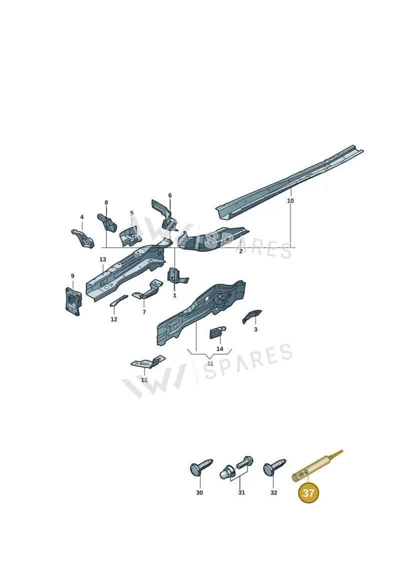 D180003M3 — Volkswagen Tiguan 2.0 (2023-) diagram 57x803000, position 37
