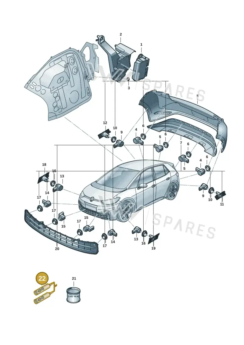 D180KU2A1 — Volkswagen ID.3 Pro (2019-2024) diagram 10a919000, position 22