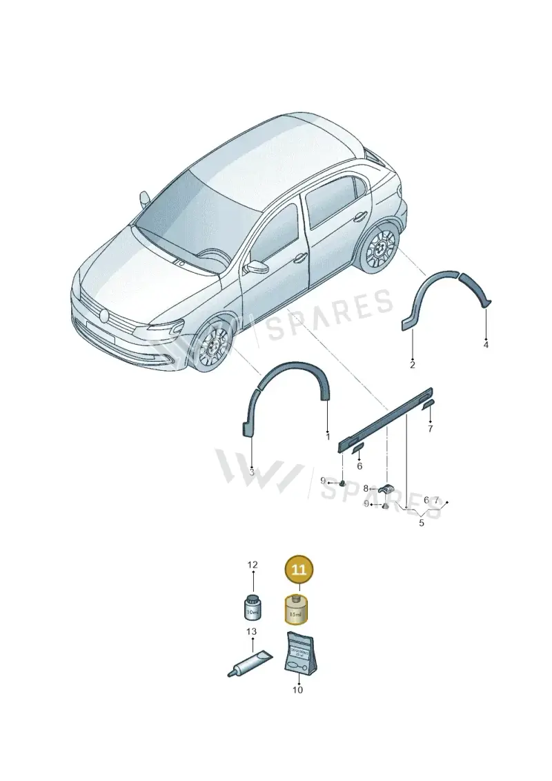 D181655A1 — Volkswagen Gol 1.6 (2015-2023) diagram 565853150, position 11