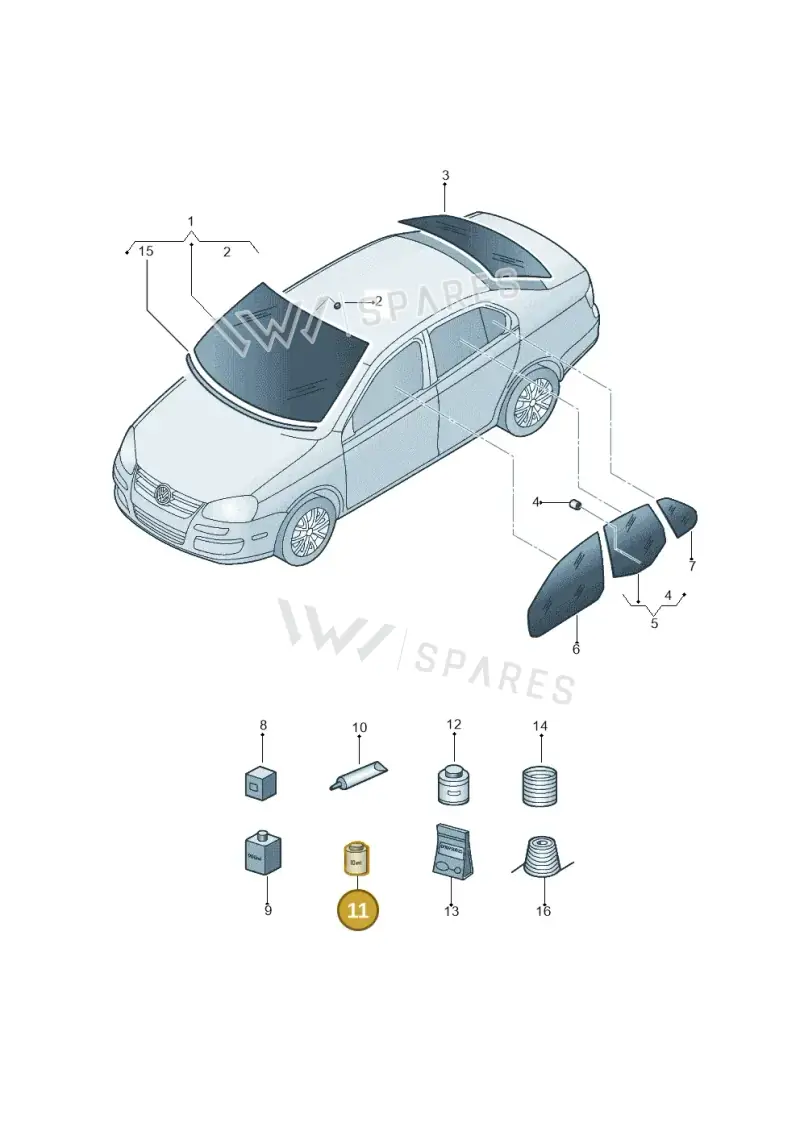 D181801A1 — Volkswagen Jetta (2008-2011) diagram 449845000, position 11