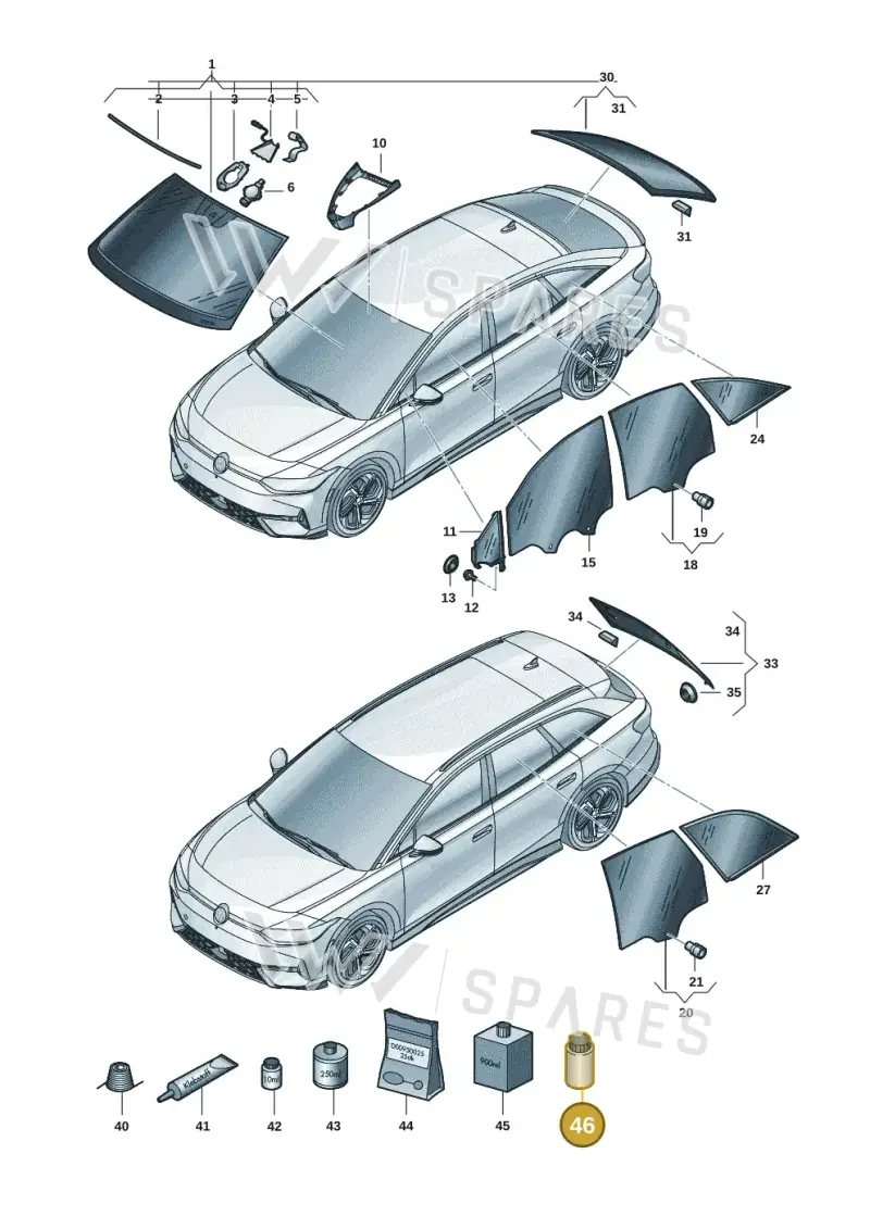 D181802M1 — Volkswagen ID.7 Limousine Pro (2023-) diagram 14b845000, position 46