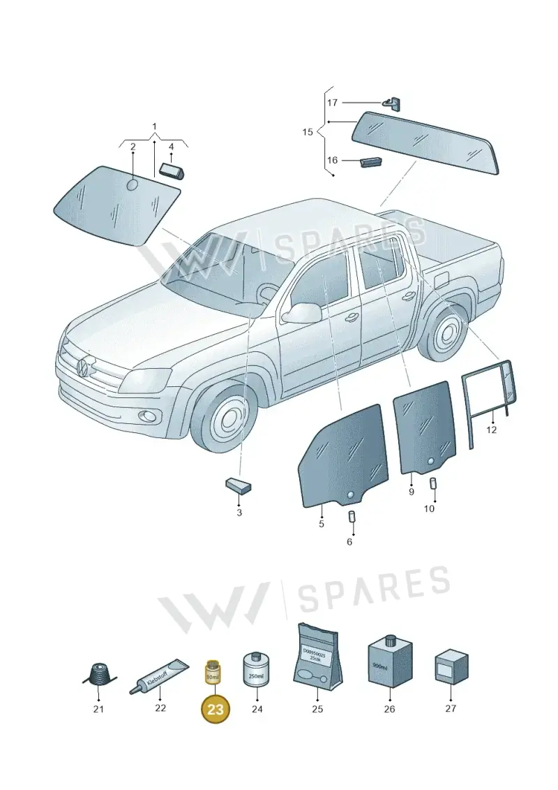 D181802M1 — Volkswagen Amarok twin cab (2022-) diagram 683845000, position 23