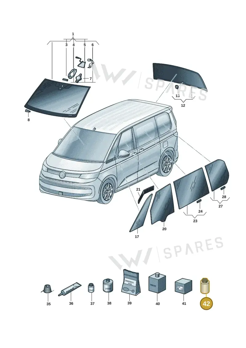 D181802M1 — Volkswagen Multivan (2021-) diagram 7t0845000, position 42