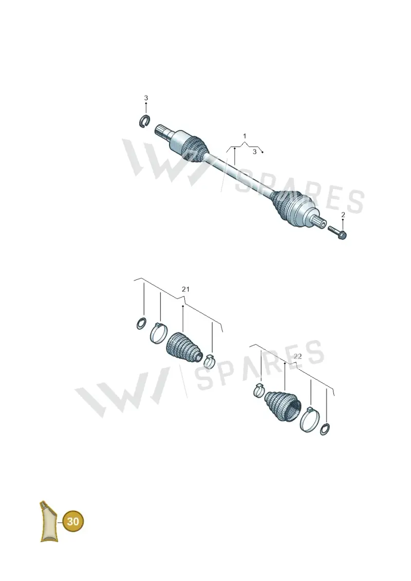 D185400A3 — Volkswagen ID.Buzz (2022-) diagram 10a501015, position 30