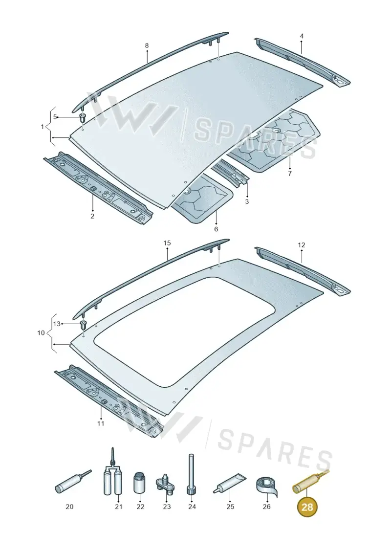 D190M00A3 — Volkswagen Tiguan 2.0 (2023-) diagram 884817000, position 28