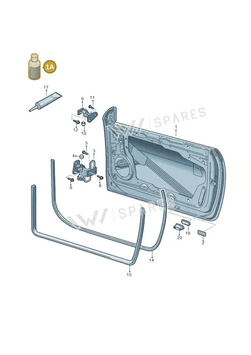 D195850A1 — Volkswagen Eos BlueMotion (2010-2015) diagram 482831100, position 1A