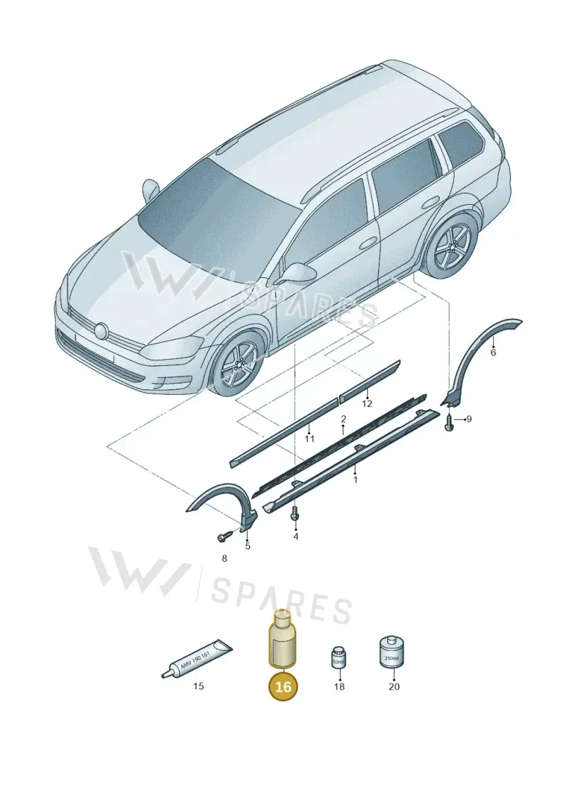 D195850A1 — Volkswagen Golf 2.0 (2016-2020) diagram 763853400, position 16