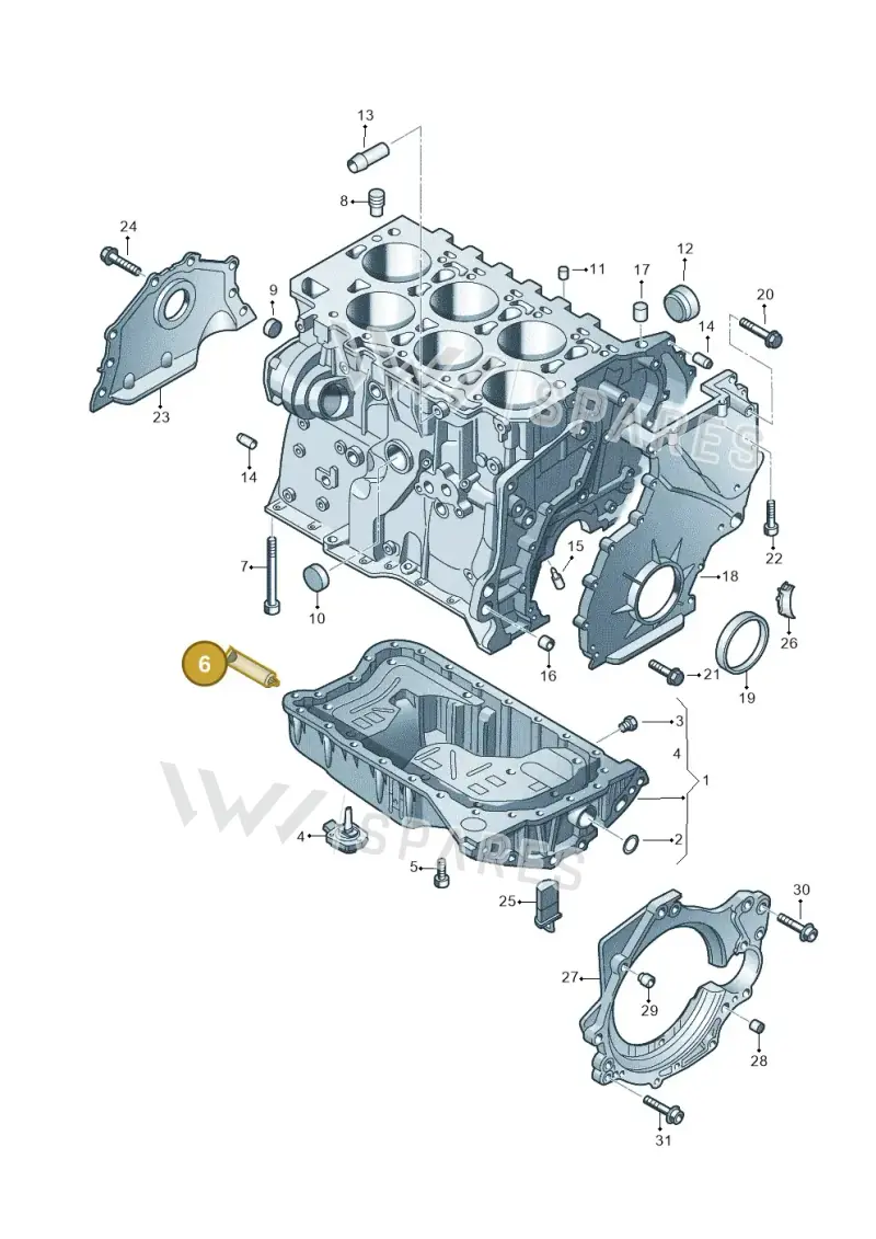 D291091A1 — Volkswagen Touareg (2012-2014) diagram 460103300, position 6