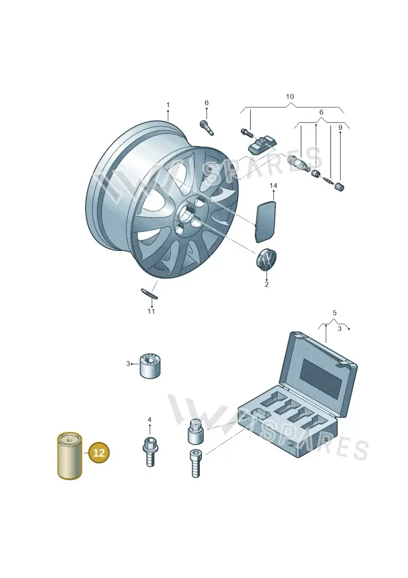 D322100M2 — Volkswagen Tiguan 2.0 (2023-) diagram 702601500, position 12