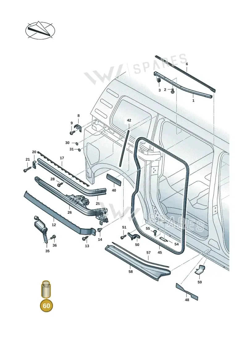 D355205A2 — Volkswagen ID.Buzz (2022-) diagram 15a843500, position 60