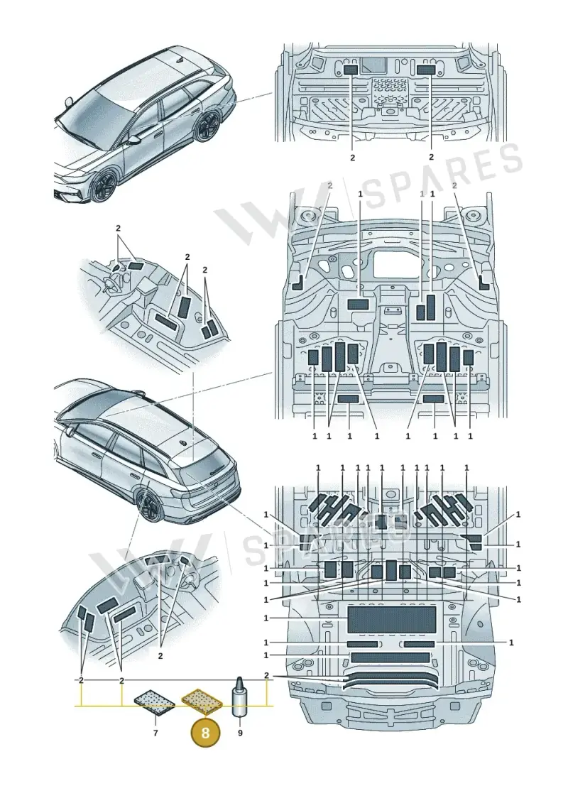 D378500A2 — Volkswagen ID.7 Limousine Pro (2023-) diagram 14b863300, position 8