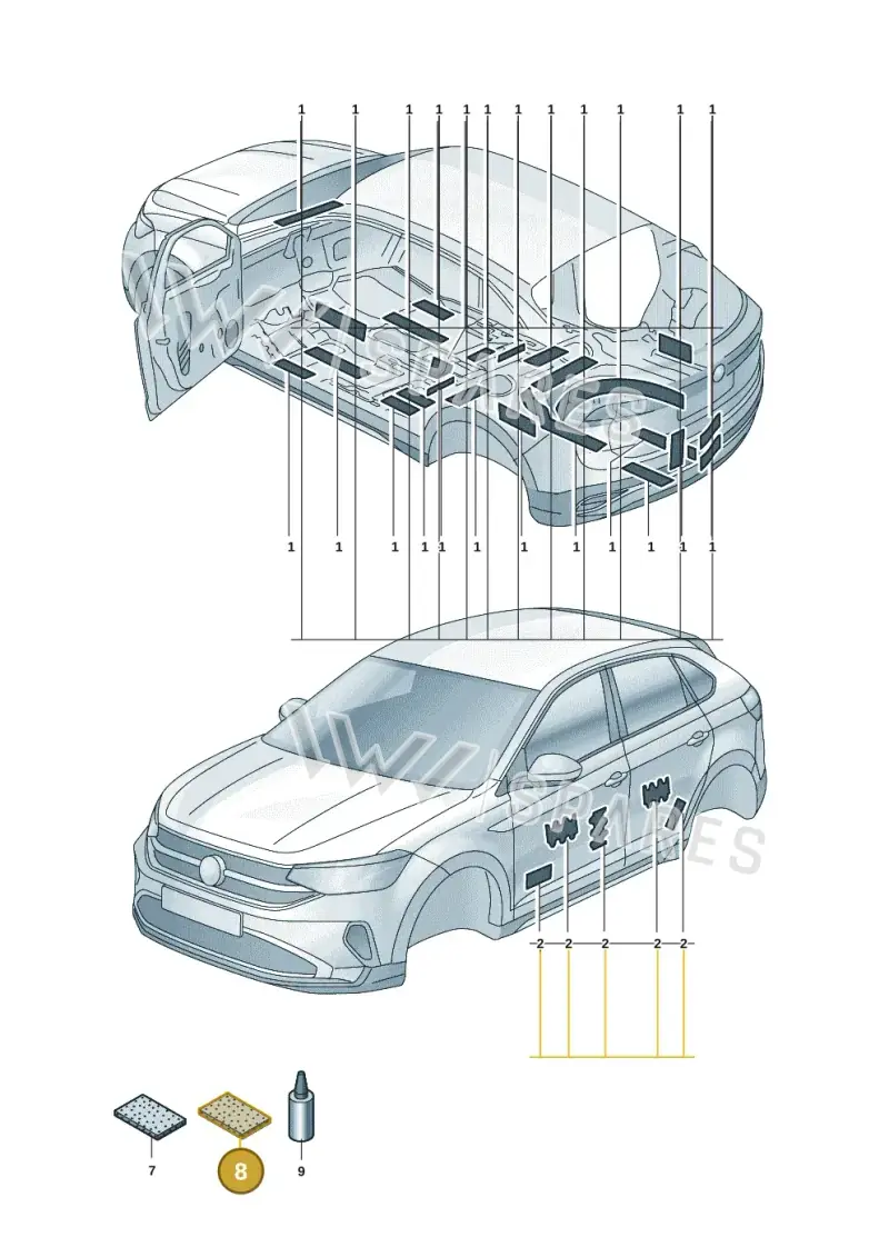 D378500A2 — Volkswagen Taigo (2021-2024) diagram 2f0863300, position 8