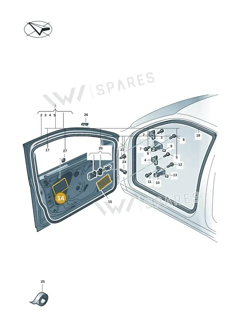 D378500A2 — Volkswagen Passat estate (2023-) diagram 3j0831000, position 14