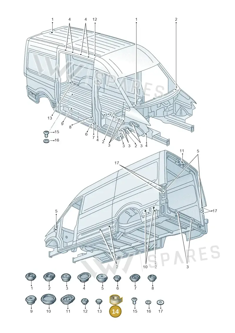 D381AL1A2 — Volkswagen E-Crafter 35 (2018-2024) diagram 806803360, position 14