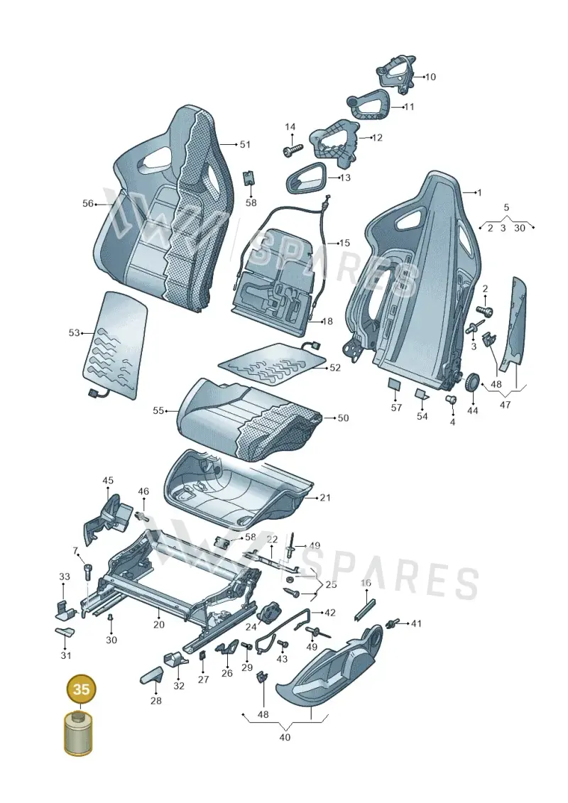 D428000M2 — Volkswagen Scirocco 2.0 (2014-2017) diagram 649881300, position 35