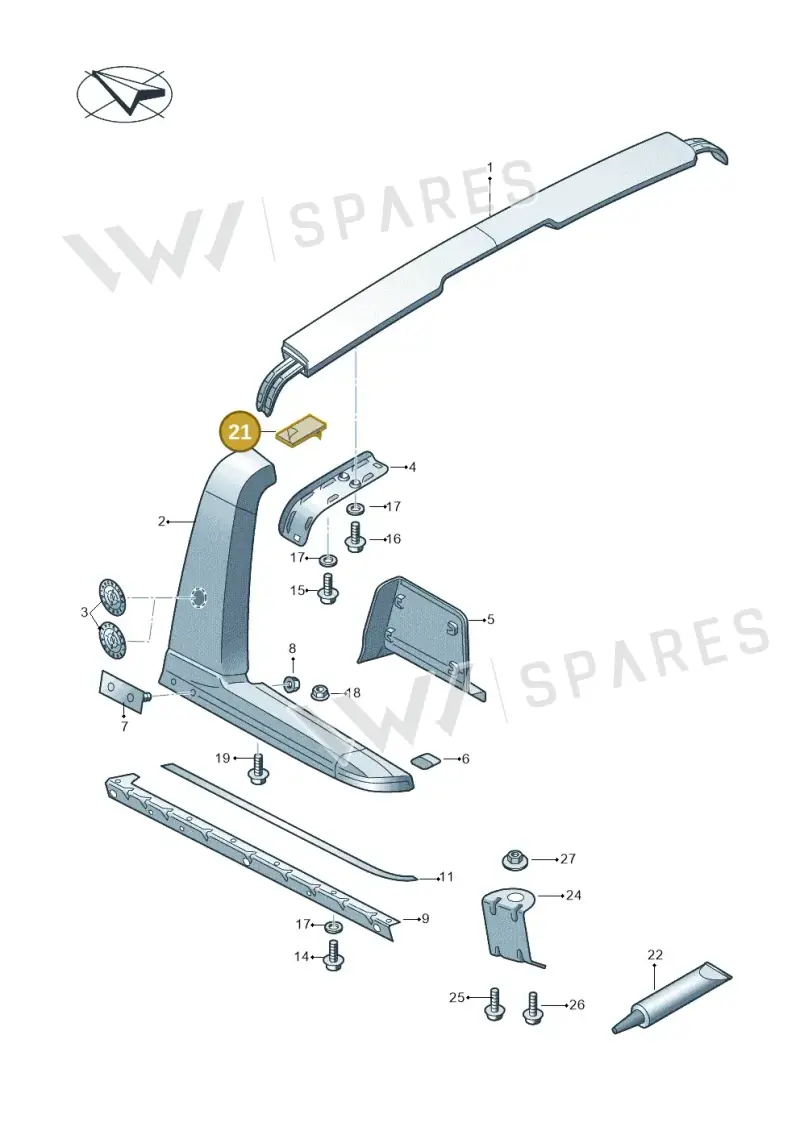D438515A1 — Volkswagen Amarok twin cab (2022-) diagram 894853550, position 21