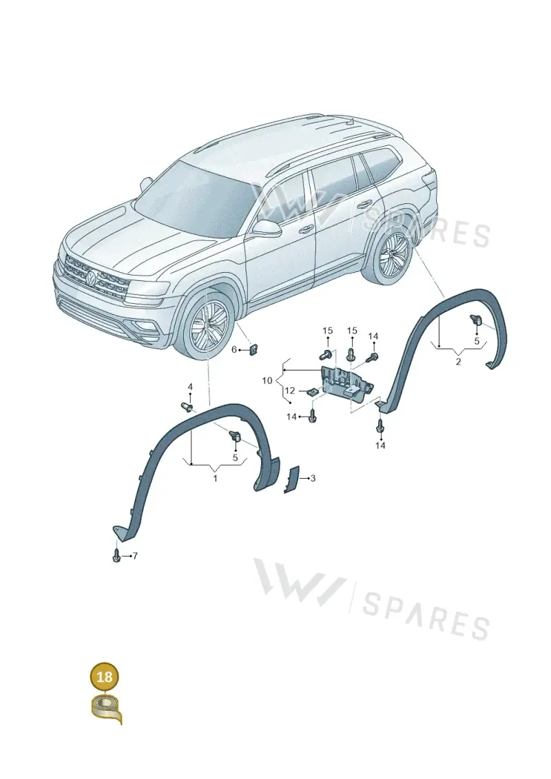 D438P11M4 — Volkswagen Atlas Cross Sport (2023-) diagram 829853300, position 18