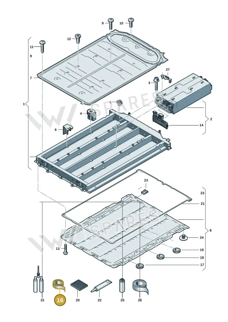 D450006M2 — Audi Q6 e-tron (2023-2025) diagram f5s915550, position 16