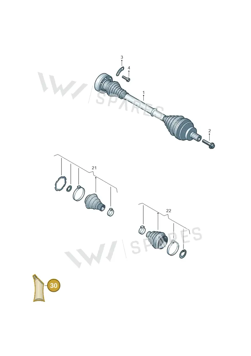 D454300A2 — Volkswagen Passat estate (2023-) diagram 3cm501012, position 30