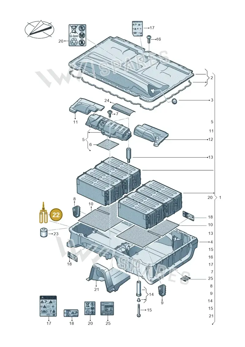 D469101A3 — Volkswagen Golf 2.0 BlueMotion (2019-2024) diagram 793915550, position 22